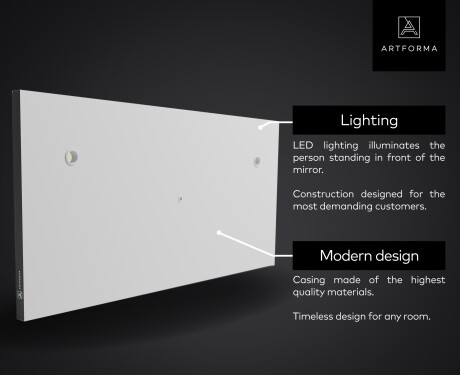 Illuminated Bathroom Mirror LED Lighting L01 #2