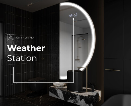 Semi-Circular Mirror with LED illumination A222 #6